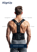 Correcteur de Posture AlignUp Pro — Sangle Dorsale Ergonomique